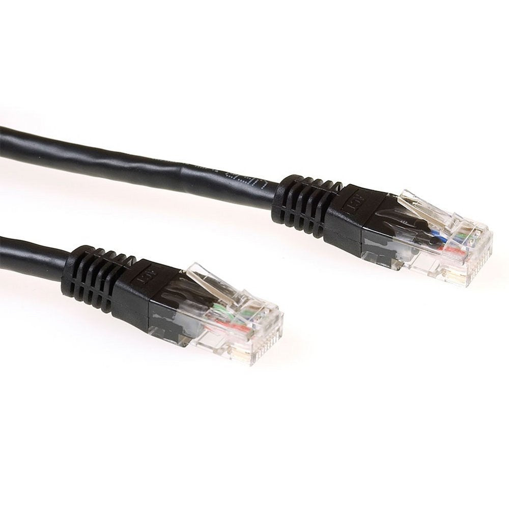 ACT netwerkkabel | Patchkabel | Cat6 | U/UTP (UTP) | 1 m | Zwart | RJ45 connectoren - Matmuis - Matmuis